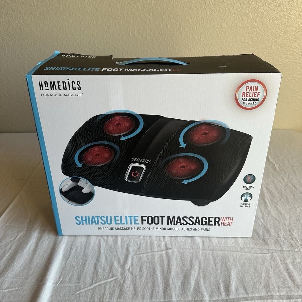 HoMedics Shiatsu‎ Foot Massager with Heat Kneading Massage FMS-255HJ Works EUC